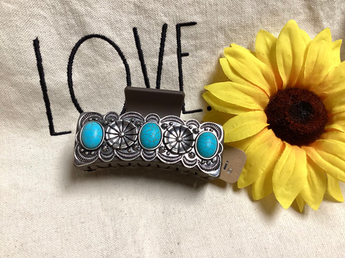 Silver TQ Inspired Hair Clip