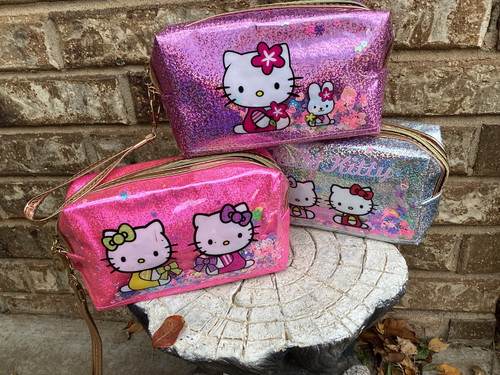 Hello Kitty Glitter Cosmetic Bags