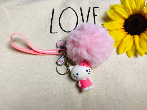 Hello Kitty PomPom Keychain