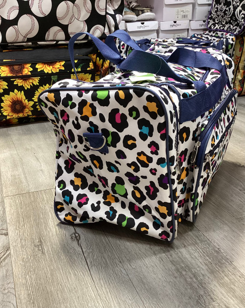 Large Multi Co Leopard Dufflebag