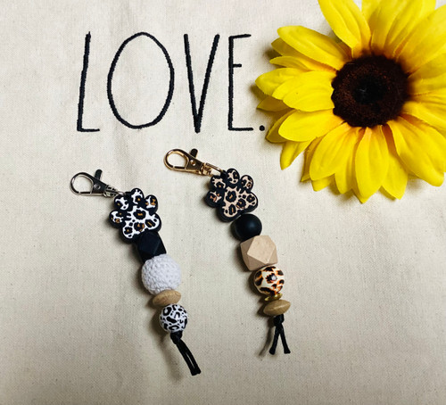 Leopard Silicone Keychains
