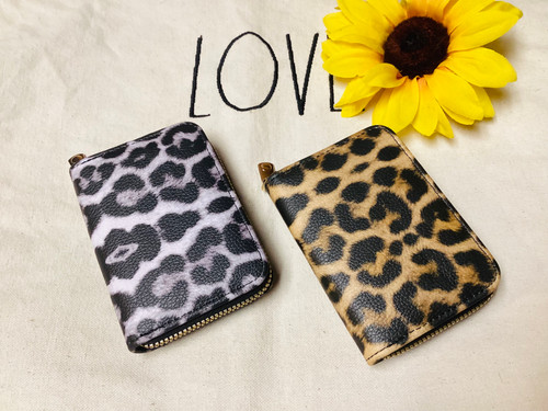 Leopard Print Zip Wallets