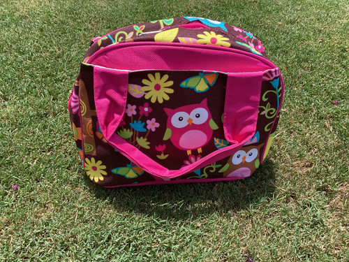 Pink Owl Insulated Lunch Bag