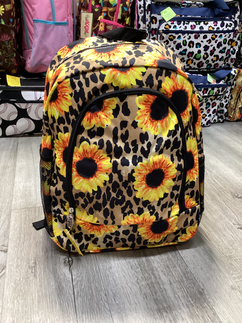 Large Sunflower Leopard Backpack