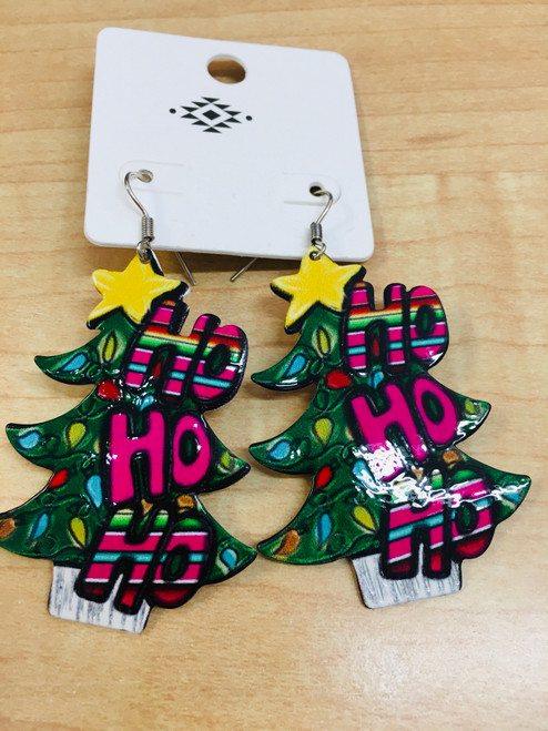 Christmas Tree Ho-Ho Earrings