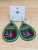 Green Christmas Trees Earrings