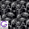 HI FIRE Flowers Fusible Glass Decal in White