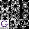 Hi Fire White Enamel Butterfly Fused Glass Decal