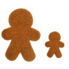 COE96 fusible Precut Glass Gingerbread Man Christmas Ornament Wafer Set, 2 Large or 3 Small