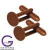 The highly durable antique copper plated cuff links with a glue on pad area are a great rustic look.