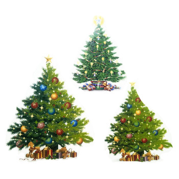 Christmas Tree Ornament Set II Fused Glass Decal 