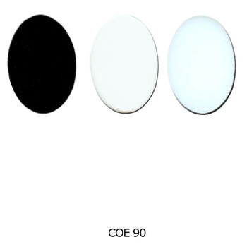 COE90 Precut Fusible Glass Shape Oval for Jewelry Making in 3 jewelry making colors