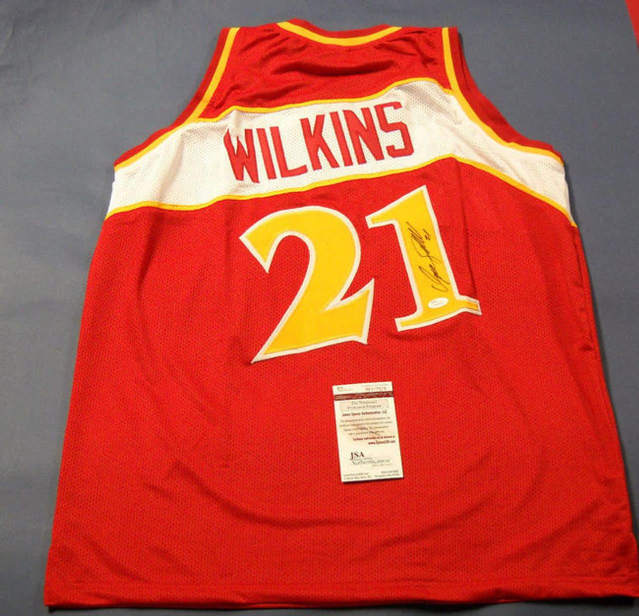 dominique wilkins autographed jersey