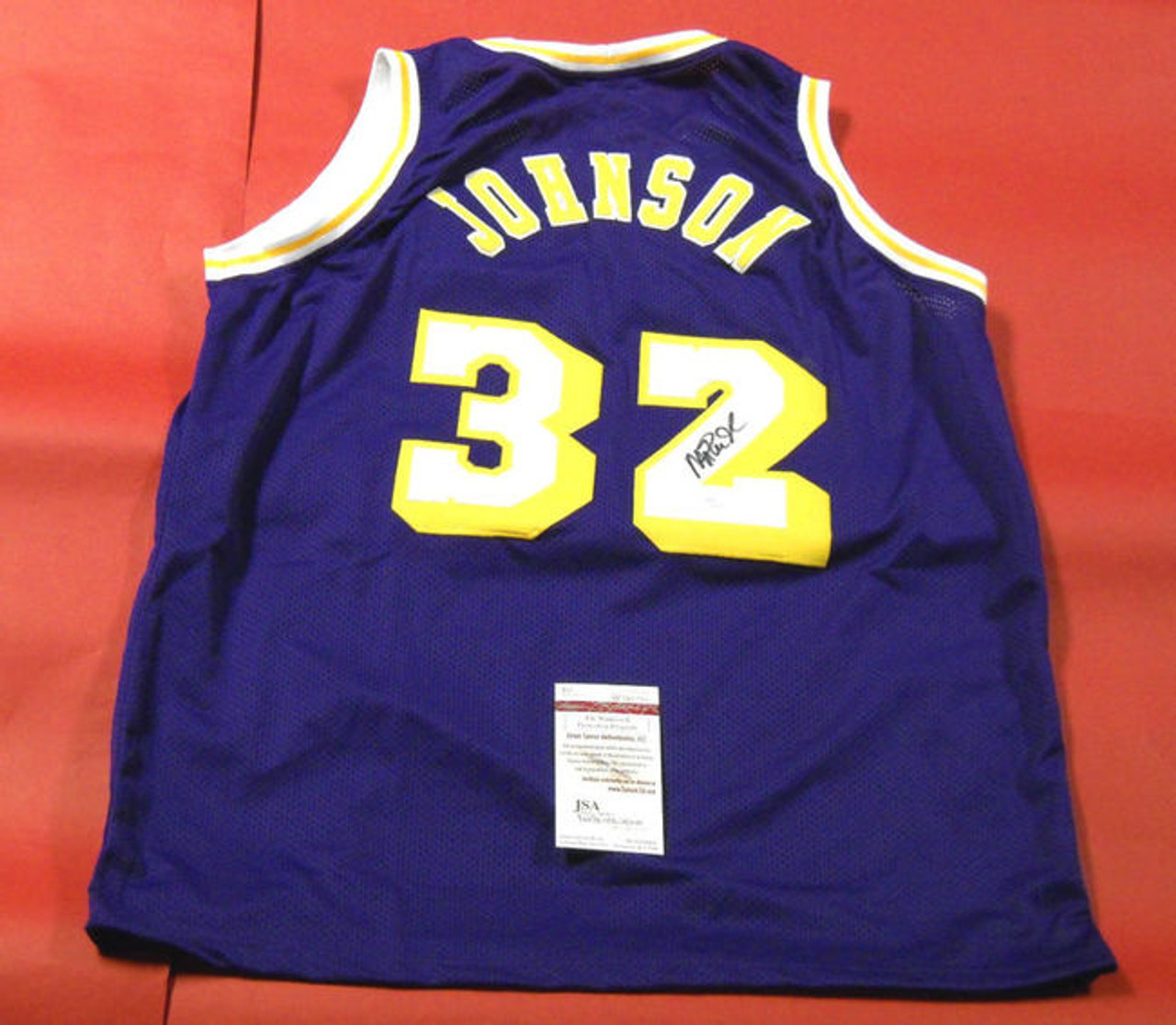 magic johnson autographed jersey