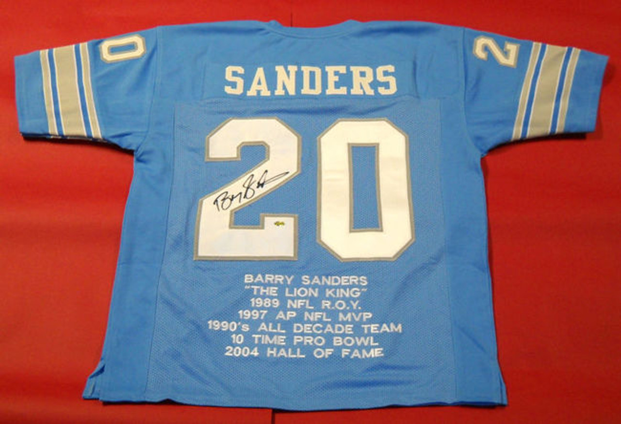 detroit lions barry sanders throwback jersey