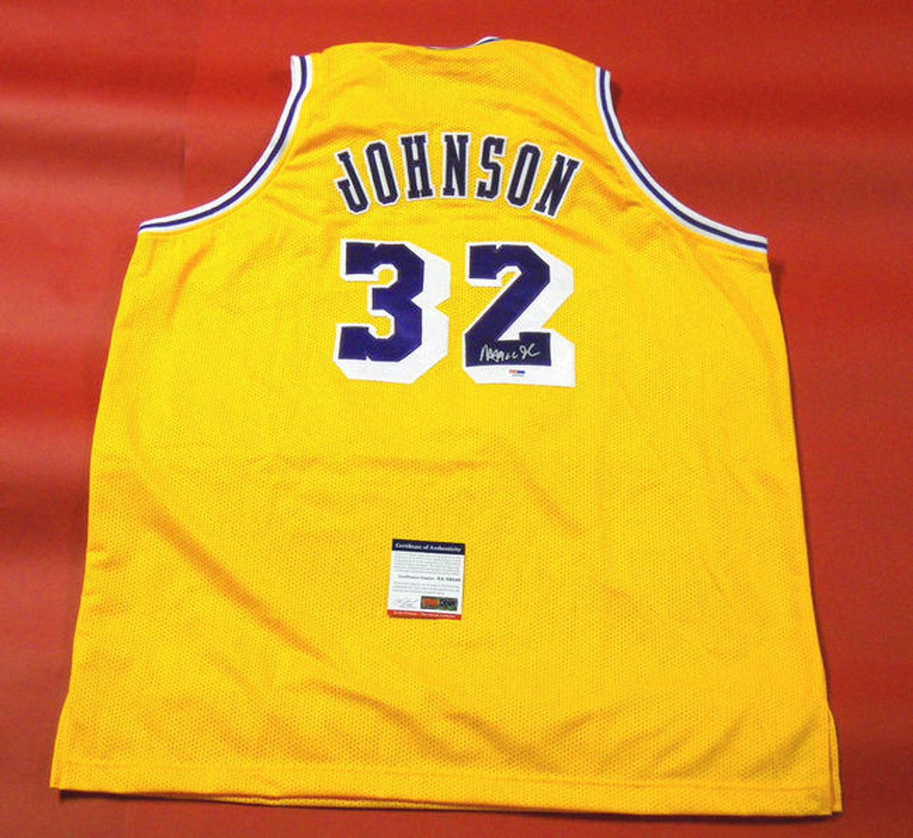 Magic Johnson Lakers autographed jersey