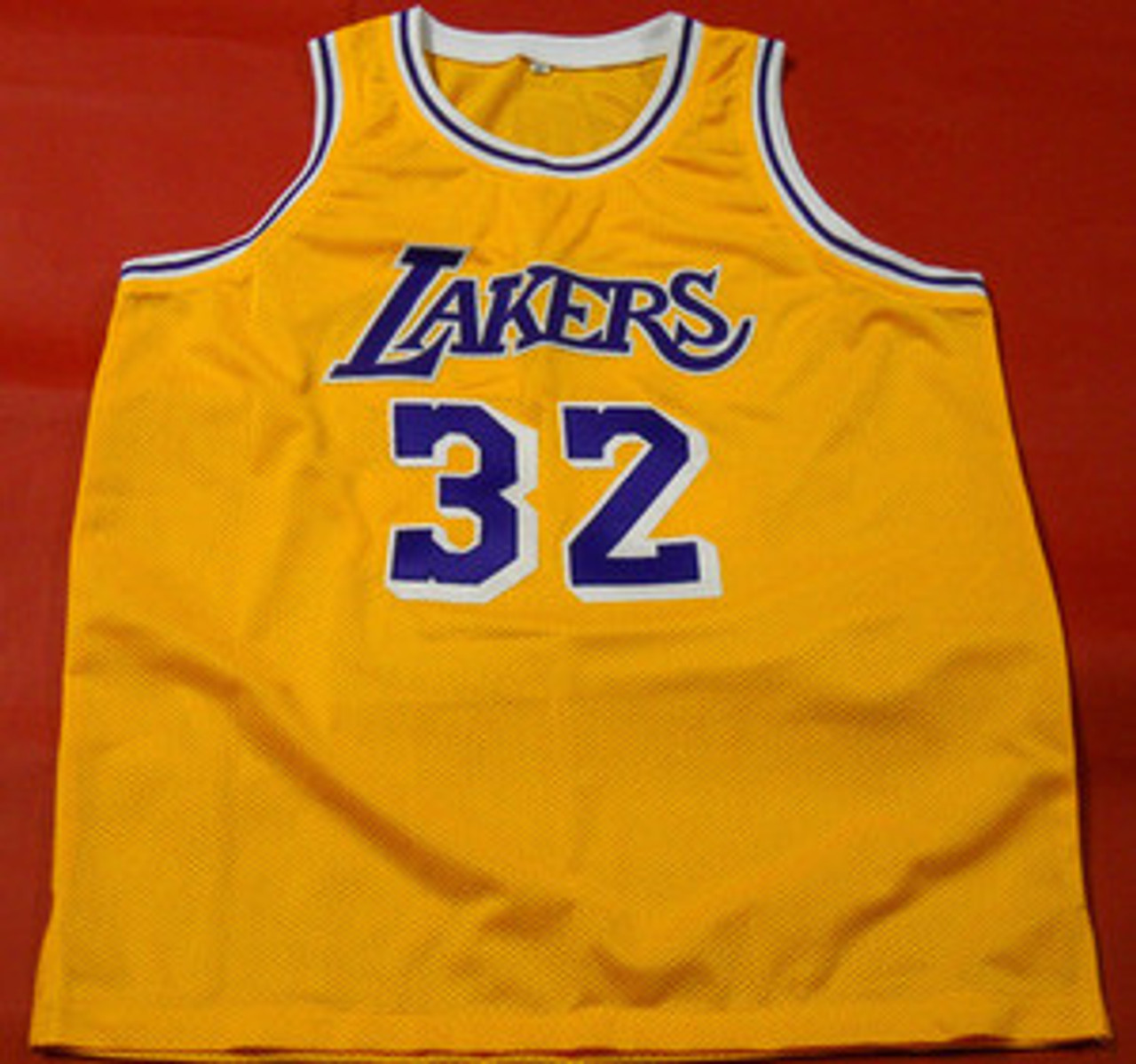 magic johnson signed lakers jersey