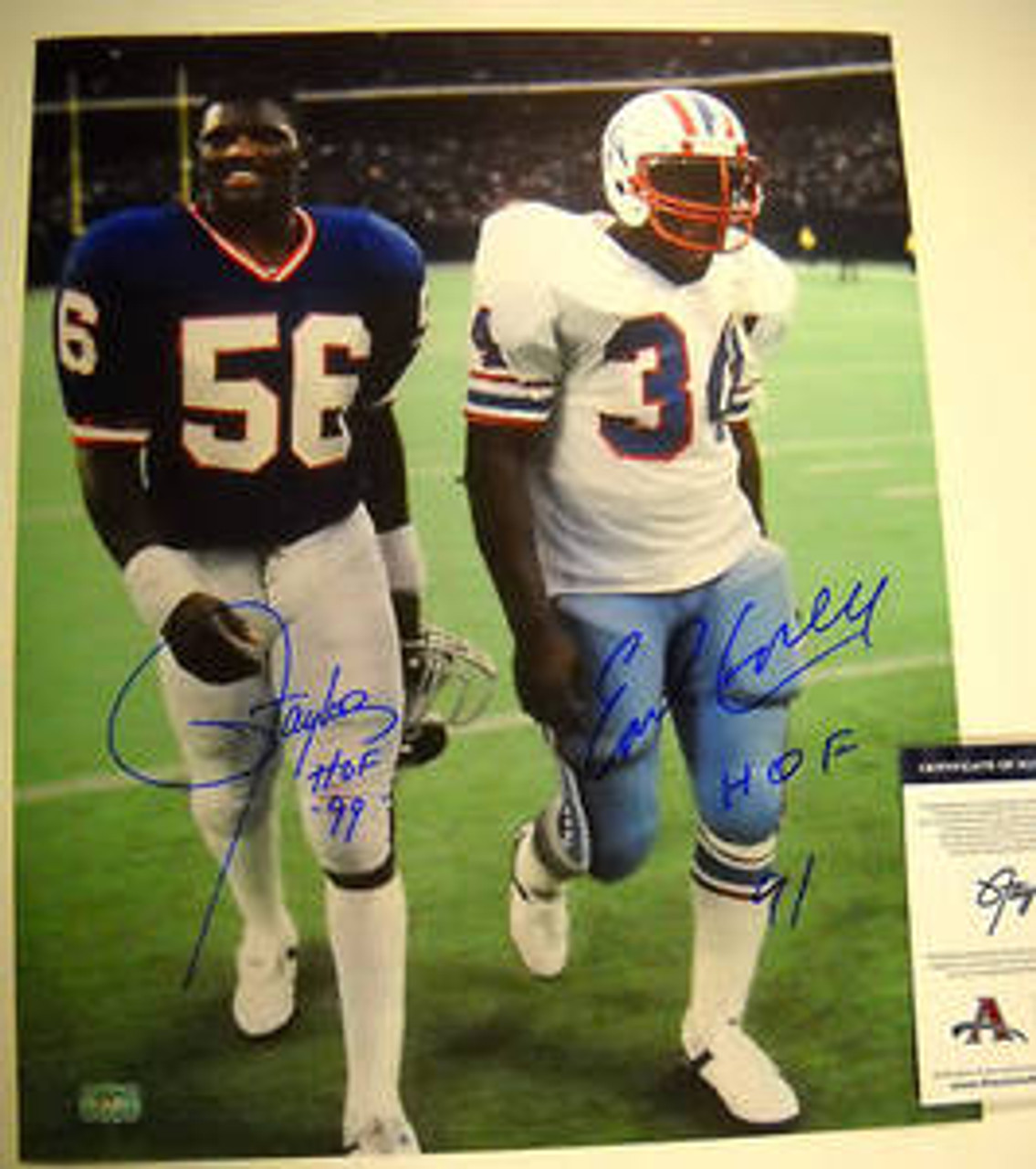 Earl Campbell Signed Autographed Blue Jersey JSA Authen & Earl Campbell  Hologram