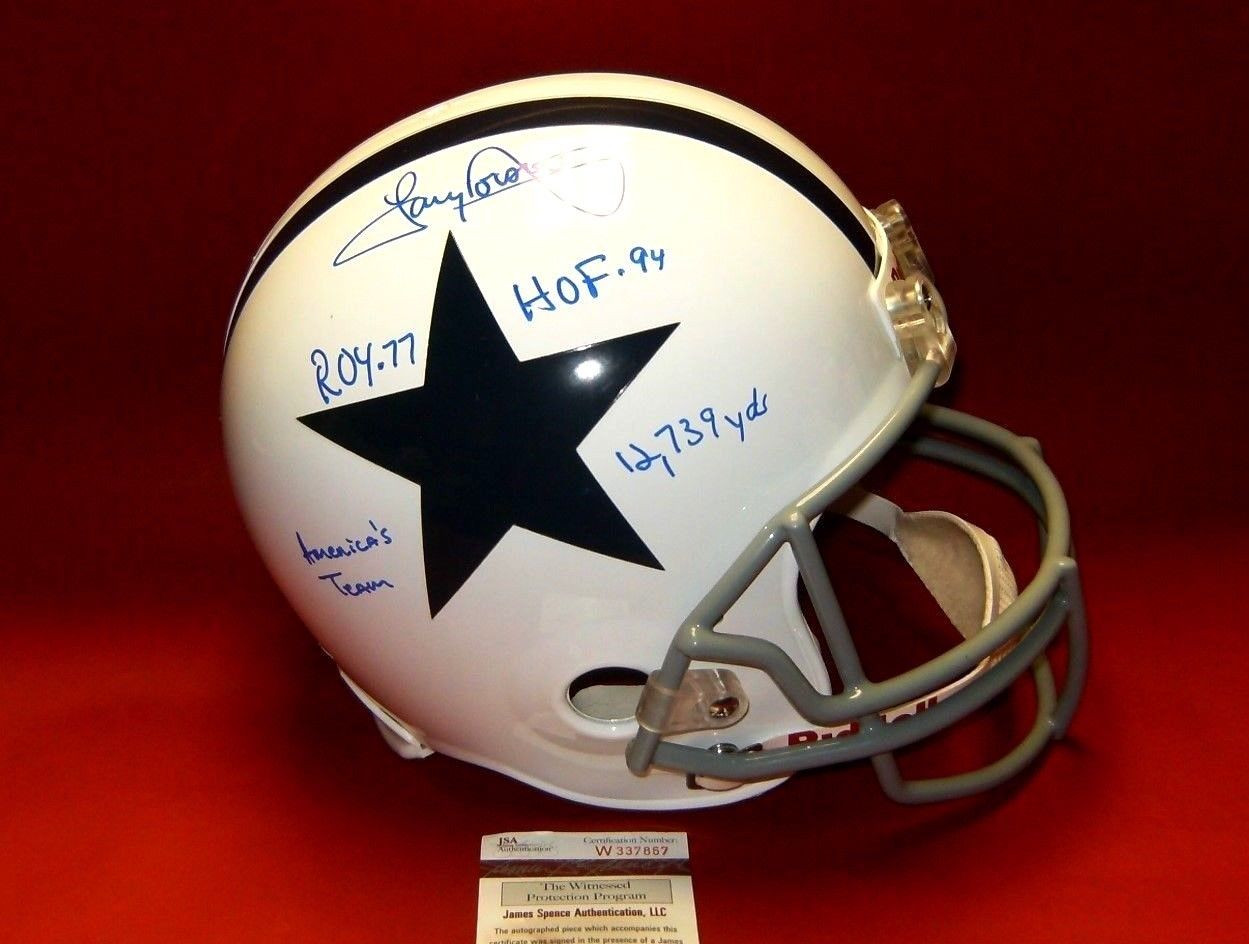 tony dorsett autographed helmet