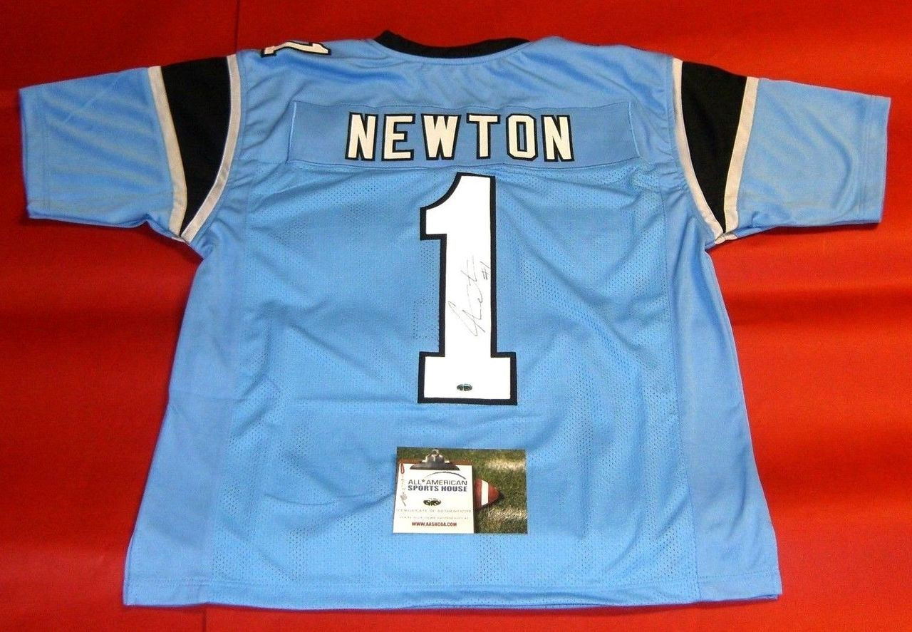 cam newton autographed panthers jersey