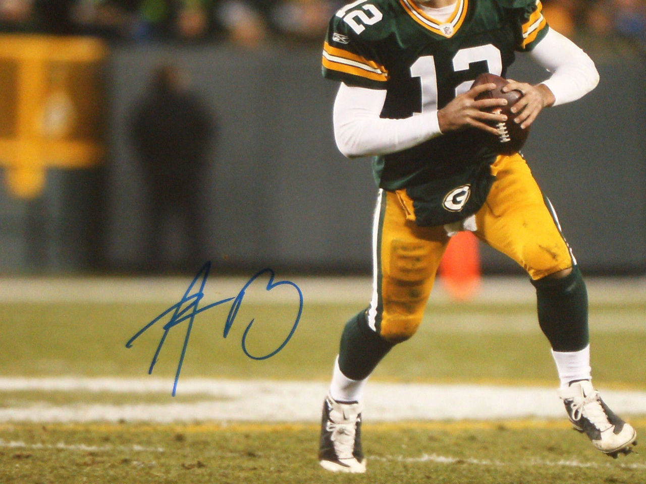 aaron rodgers autographed green bay packers jersey