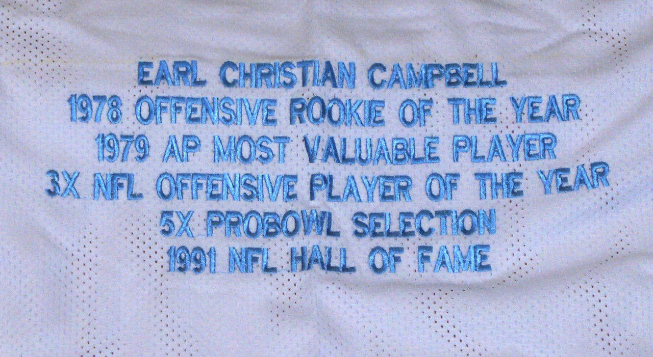 Earl Campbell Signed Houston Oilers Jersey (JSA COA) Hall of Fame