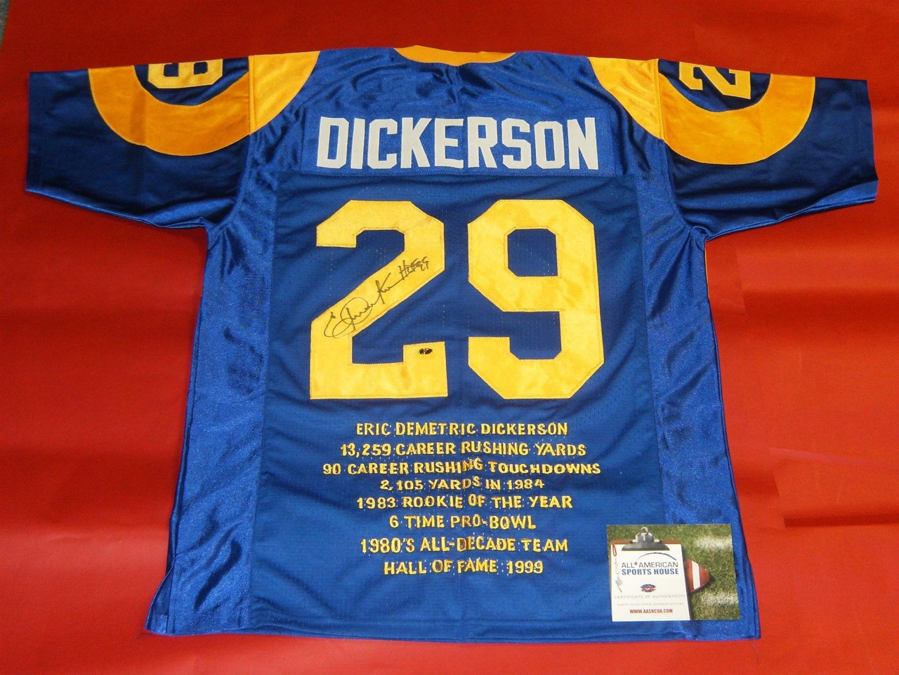 eric dickerson autographed jersey