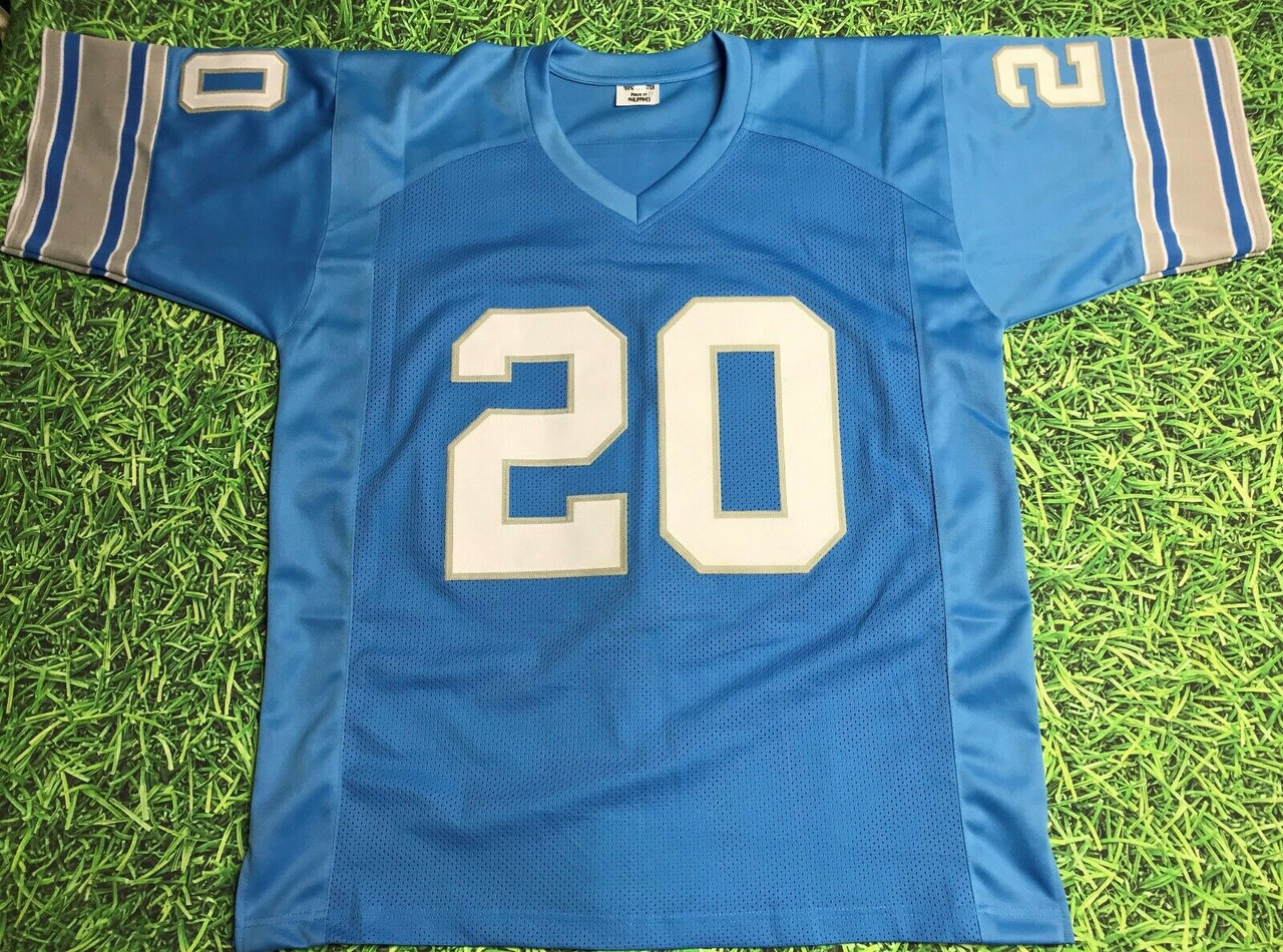 BARRY SANDERS AUTOGRAPHED DETROIT LIONS B JERSEY SCHWARTZ SPORTS