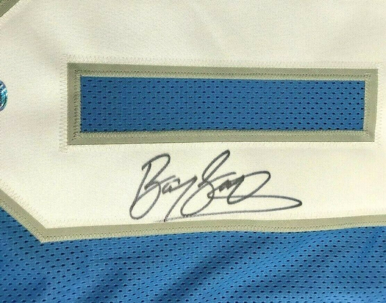 BARRY SANDERS AUTOGRAPHED DETROIT LIONS B JERSEY SCHWARTZ SPORTS