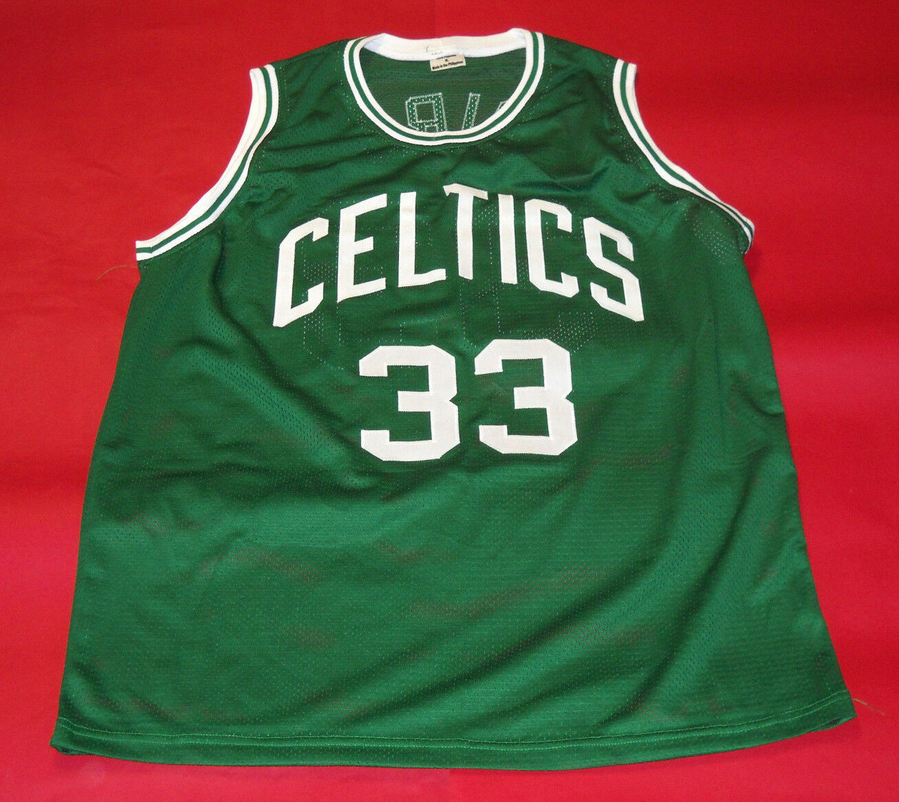 LARRY BIRD CUSTOM BOSTON CELTICS FOOTBALL STYLE JERSEY