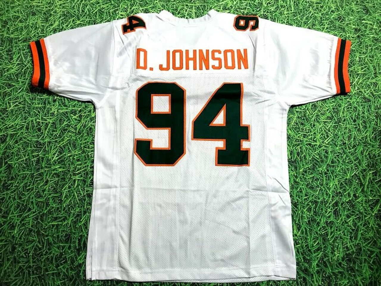 MICHAEL IRVIN CUSTOM UNIVERSITY OF MIAMI HURRICANES W JERSEY THE U