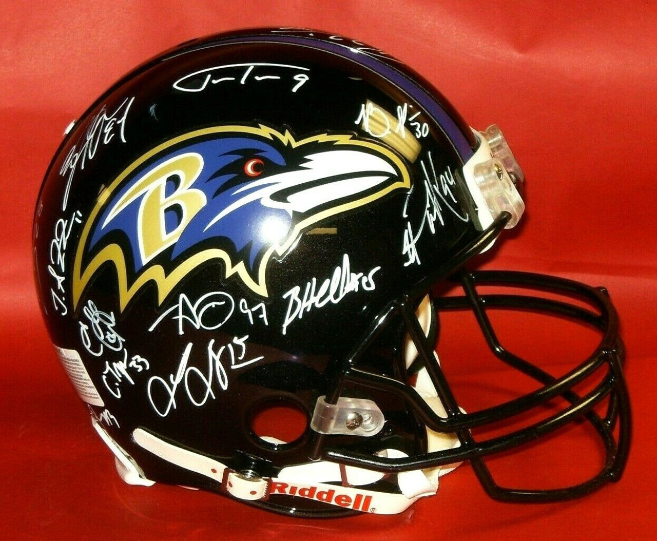 Terrell Suggs Autographed Mini Ravens Super Bowl XLVII Football
