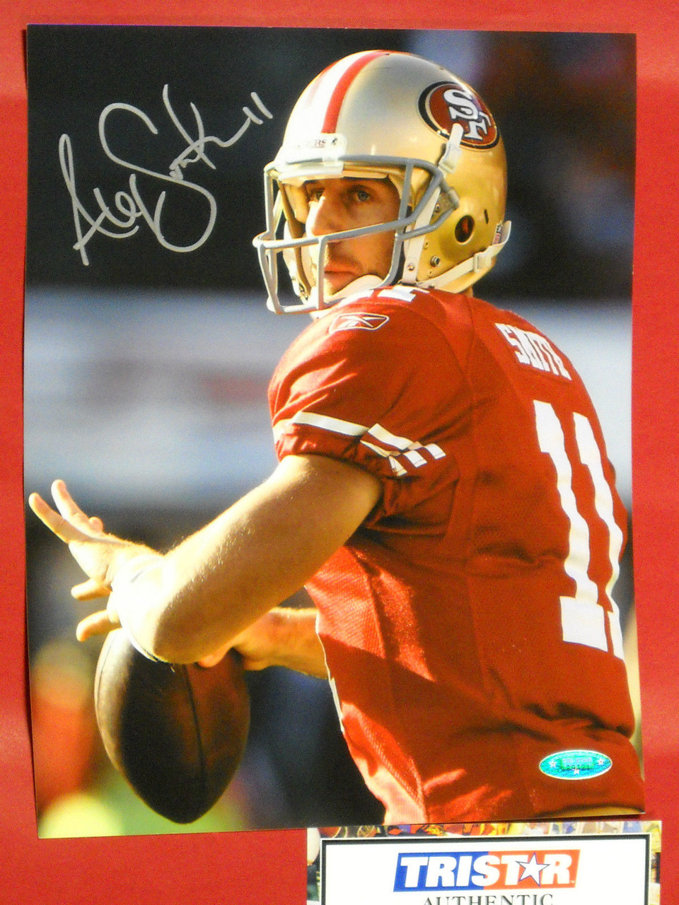 ALEX SMITH AUTOGRAPHED 8X10 PHOTO SAN FRANCISCO 49ERS TRISTAR CU ALEX SMITH AUTOGRAPHED 8X10 PHOTO SAN FRANCISCO 49ERS TRISTAR CU