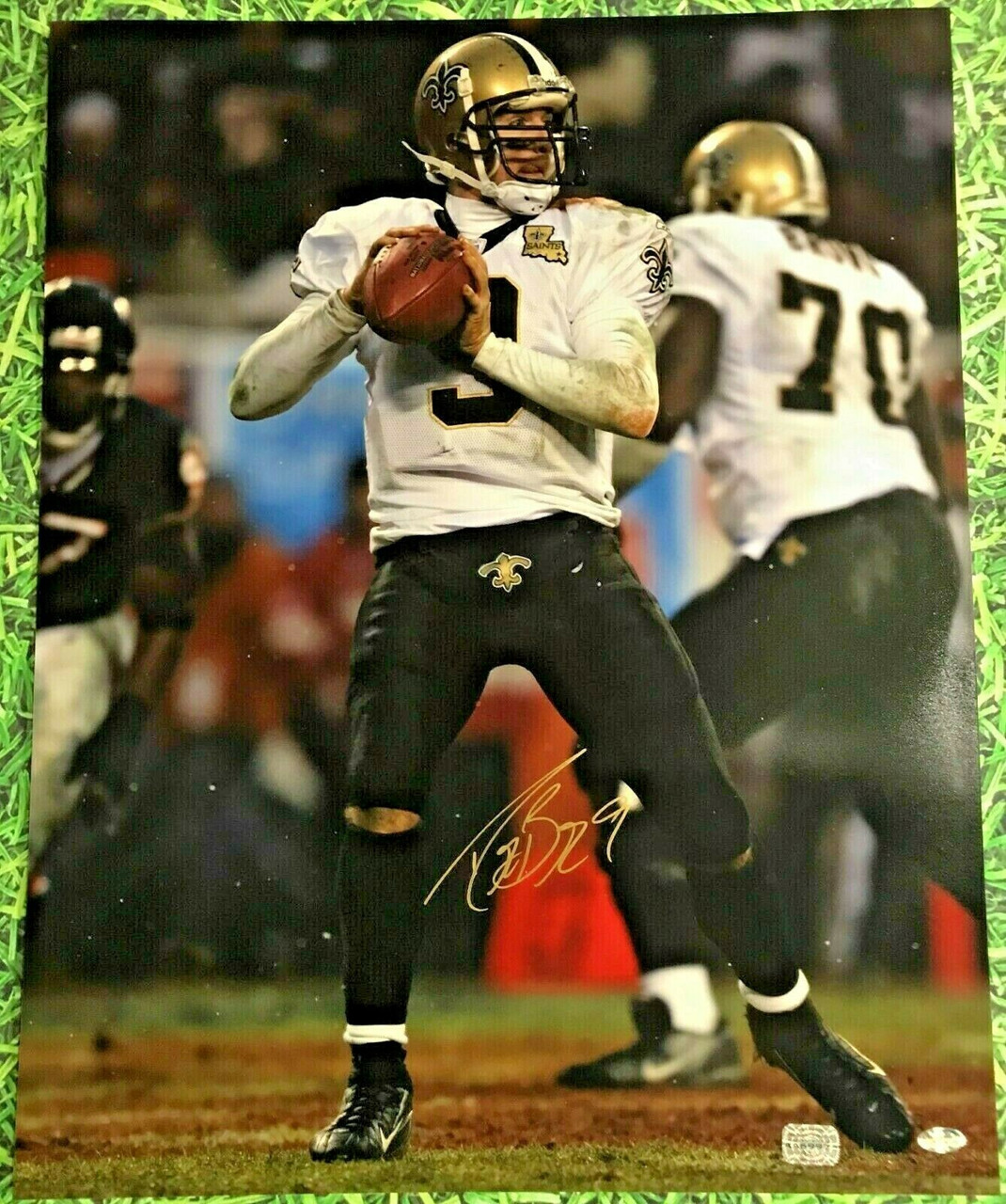 DREW BREES NEW ORLEANS SAINTS AUTOGRAPHED 16X20