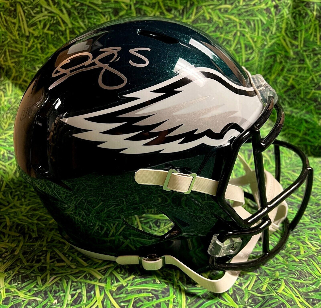 DONOVAN McNABB AUTOGRAPHED PHILADELPHIA EAGLES SPEED MINI HELMET JSA