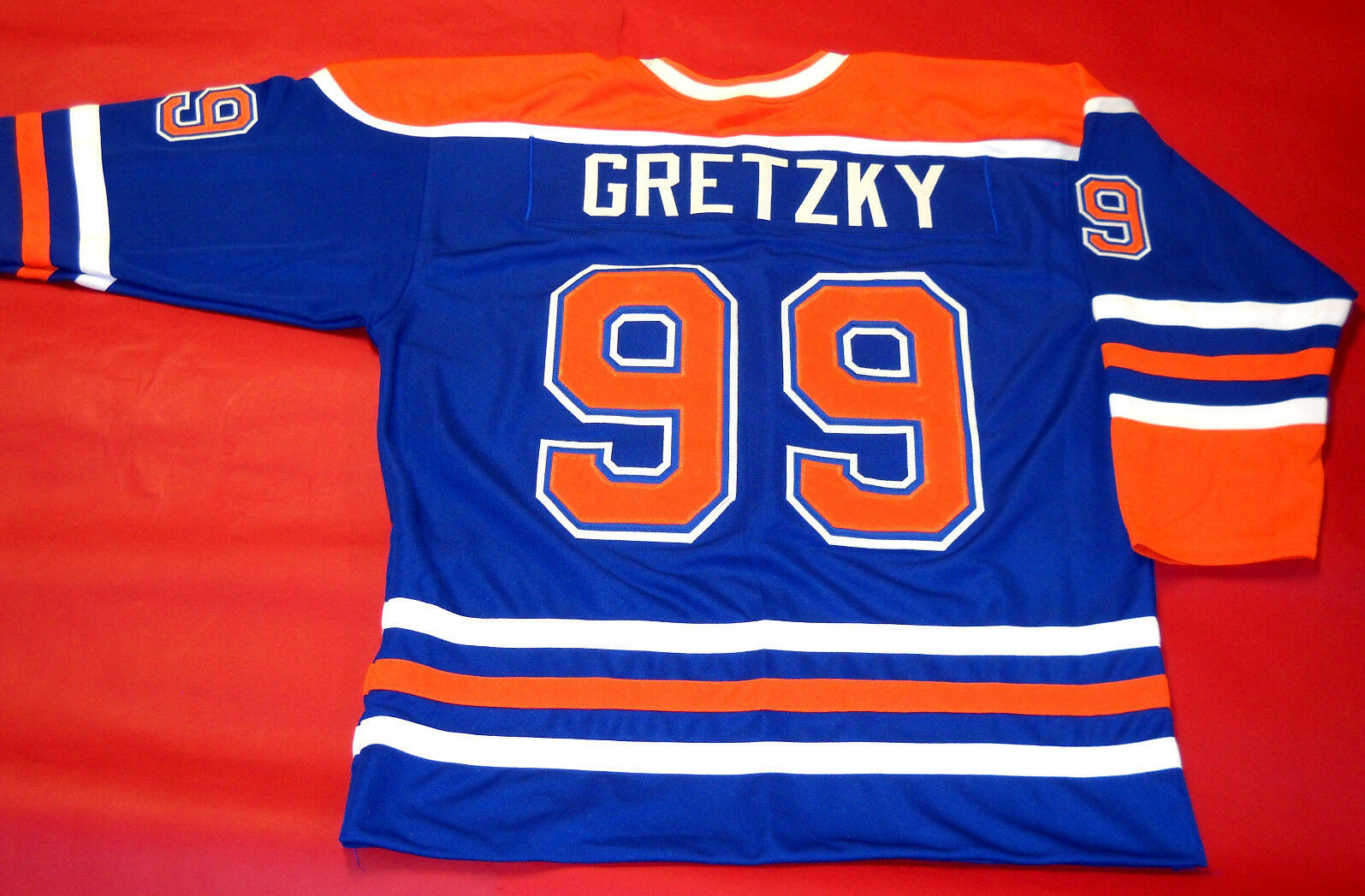 WAYNE GRETZKY CUSTOM EDMONTON OILERS THROWBACK JERSEY THE GREAT ONE