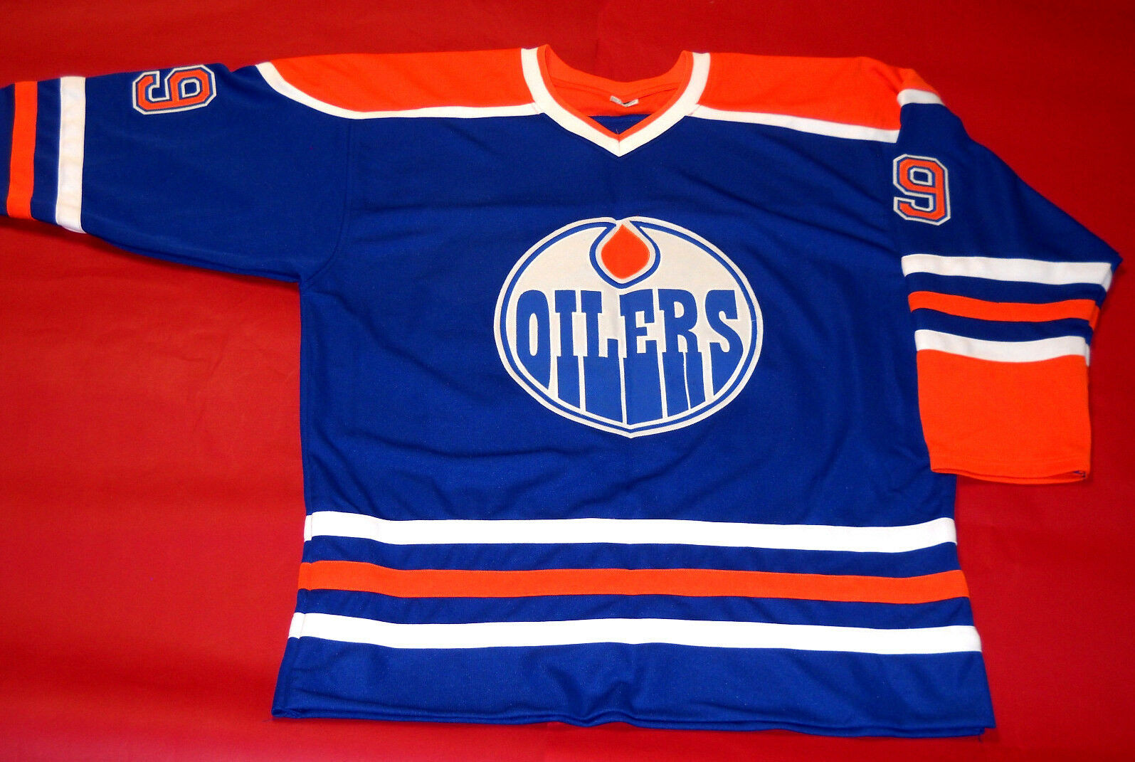 WAYNE GRETZKY CUSTOM EDMONTON OILERS THROWBACK JERSEY THE GREAT ONE