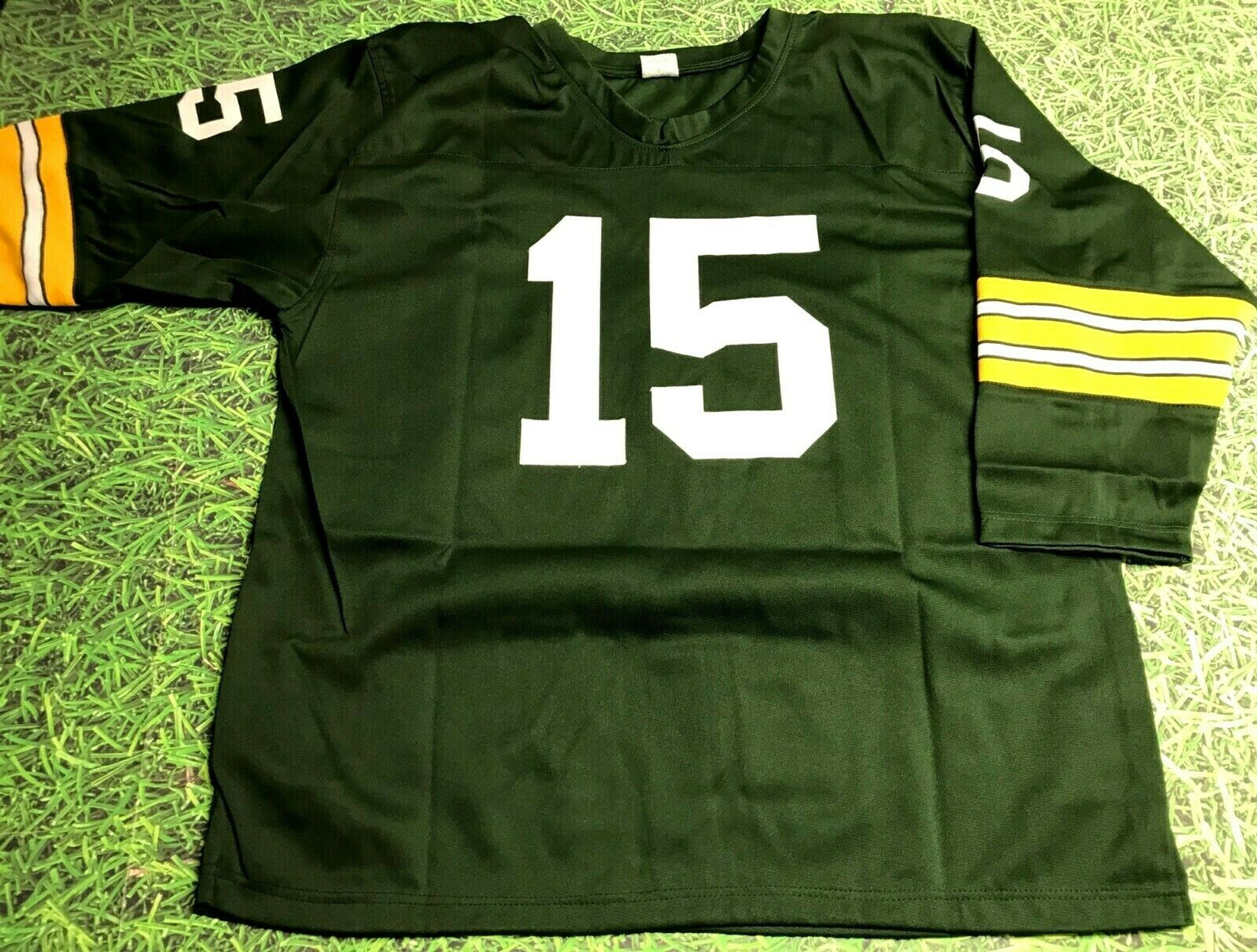 BART STARR CUSTOM GREEN BAY PACKERS 3/4 SLEEVE G JERSEY