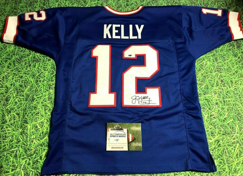 JIM KELLY AUTOGRAPHED BUFFALO BILLS JERSEY AASH