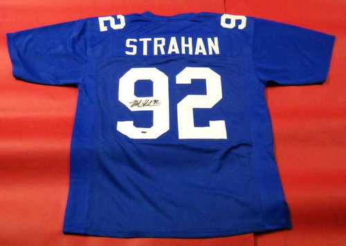 MICHAEL STRAHAN AUTOGRAPHED NEW YORK GIANTS JERSEY AASH 2014 HOF