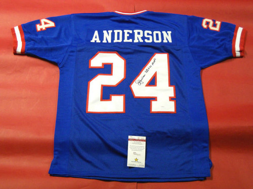 OTTIS ANDERSON AUTOGRAPHED NEW YORK GIANTS JERSEY JSA SB XXV MVP INSC