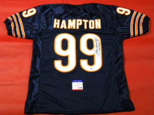 DAN HAMPTON AUTOGRAPHED CHICAGO BEARS JERSEY W/ HOF INSCRIPTIONS PSA/DNA