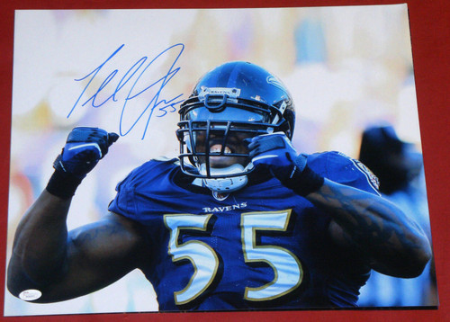 TERRELL SUGGS AUTOGRAPHED BALTIMORE RAVENS 16 X 20 PHOTO JSA