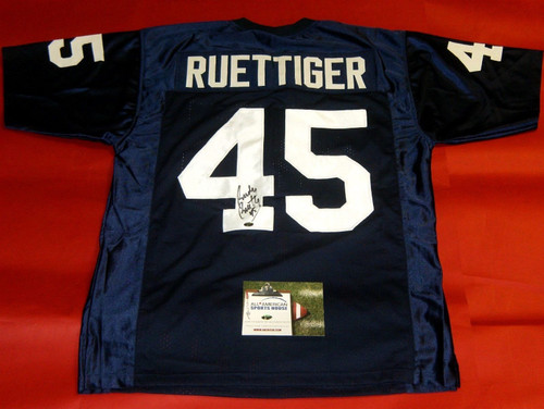 RUDY RUETTIGER AUTOGRAPHED NOTRE DAME FIGHTING IRISH JERSEY AASH