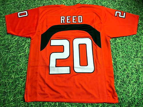 ED REED CUSTOM UNIVERSITY OF MIAMI HURRICANES JERSEY O THE U