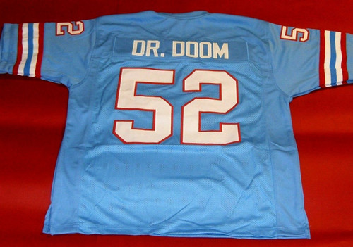 ROBERT BRAZILE CUSTOM HOUSTON OILERS JERSEY DR DOOM HOF 2018