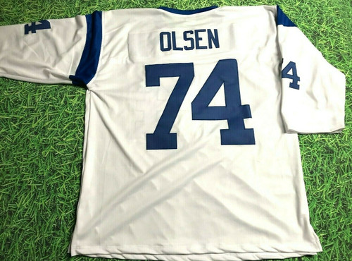 MERLIN OLSEN CUSTOM LOS ANGELES RAMS THROWBACK W JERSEY FEARSOME FOURSOME READ