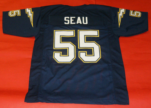 JUNIOR SEAU CUSTOM SAN DIEGO CHARGERS THROWBACK JERSEY HOF 2015