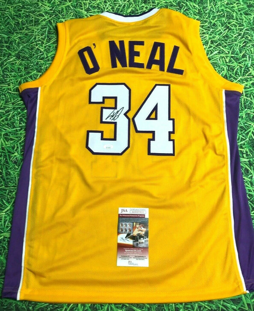 SHAQUILLE O'NEAL AUTOGRAPHED LOS ANGELES LAKERS JERSEY JSA SHAQ