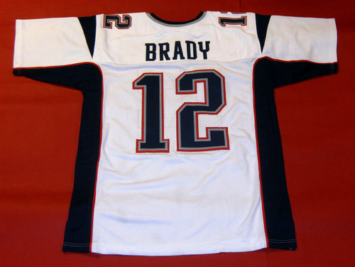 TOM BRADY CUSTOM PRO STYLE WHITE JERSEY